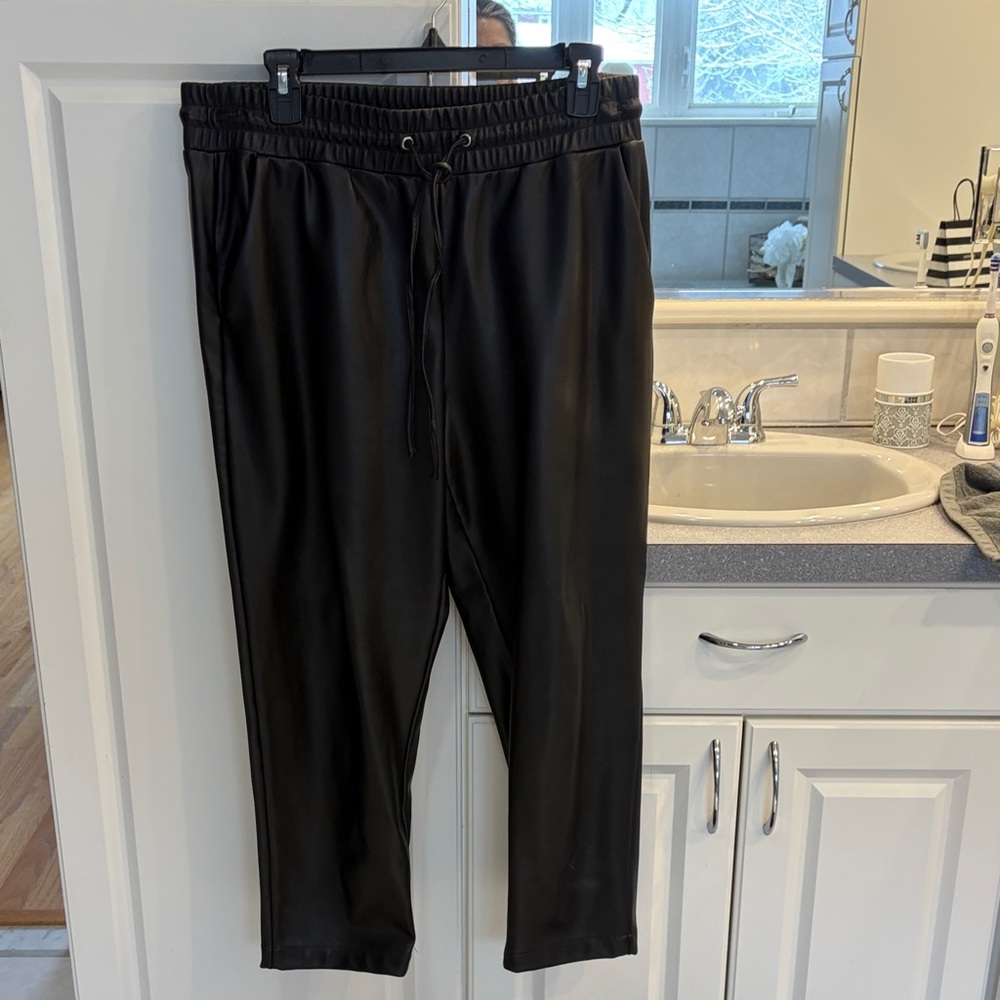 LOFT black pleather pants